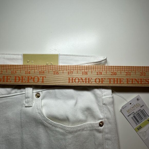 Michael Kors Selma Skinny Jeans Women Plus Sz 18W White Minimalist Comfy Casual - Picture 13 of 15